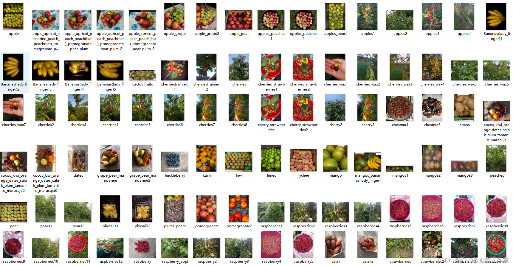 YOLO目标检测——水果蔬菜数据集下载分享
