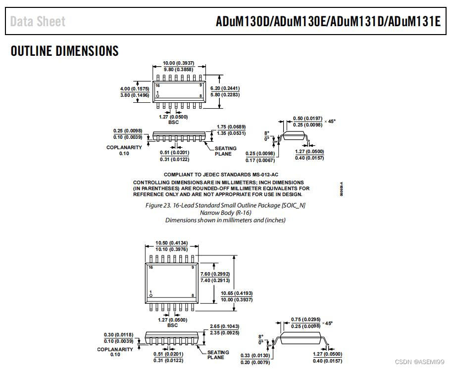 ASEMI代理ADUM131E1BRWZ-RL原装ADI车规级ADUM131E1BRWZ-RL