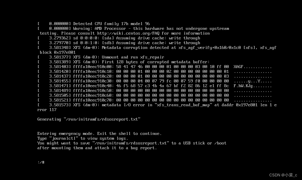 Generating run initramfs rdsosreport txt что делать centos