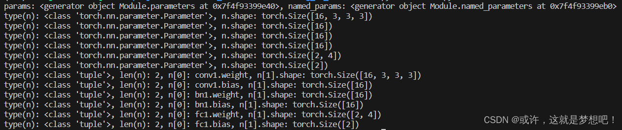 【torch】parameters与named_parameters的区别