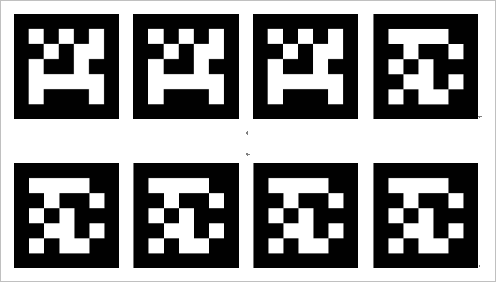 ▲ 图1.1.4 打印id=,id=1四个Apriltag