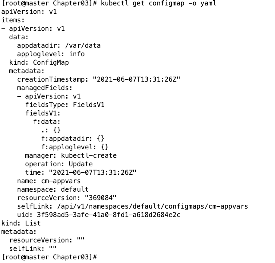 v1kind ConfigMapmetadata name cm