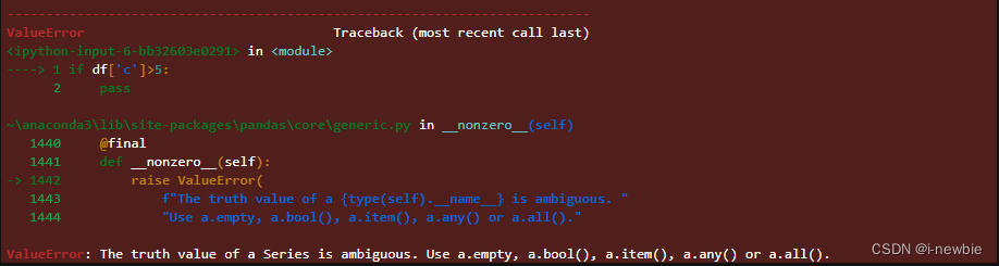 ValueError: The truth value of a Series is ambiguous-CSDN博客