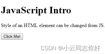 JavaScript 简介-改变样式方法_js接口返回数据调整样式的方法-CSDN博客