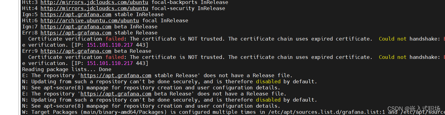 【ubuntu】解决 Certificate verification failed: The certificate is NOT