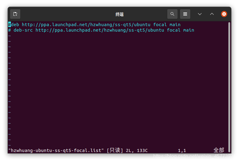 将文件第一条注释掉。