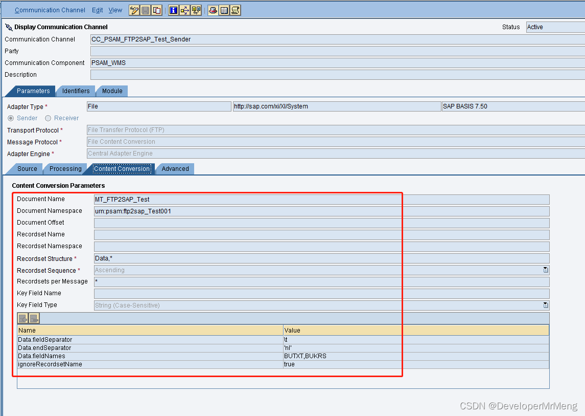 SAP PI/PO File2Soap 发送方使用Content Conversion将文本格式转换为XML格式_sap po fileCSDN博客