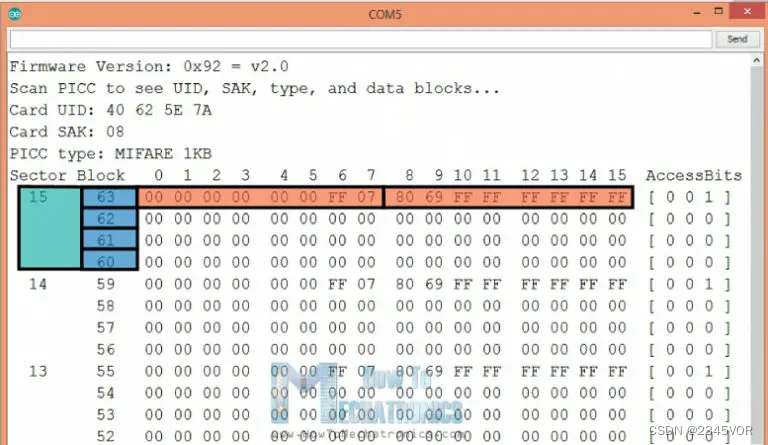 Arduino MFRC522 库转储信息示例