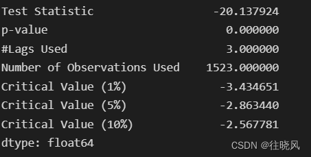 差分序列平稳性检验