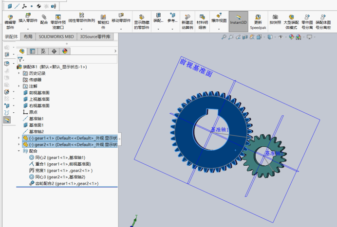 手把手教你solidworks中的齿轮配合