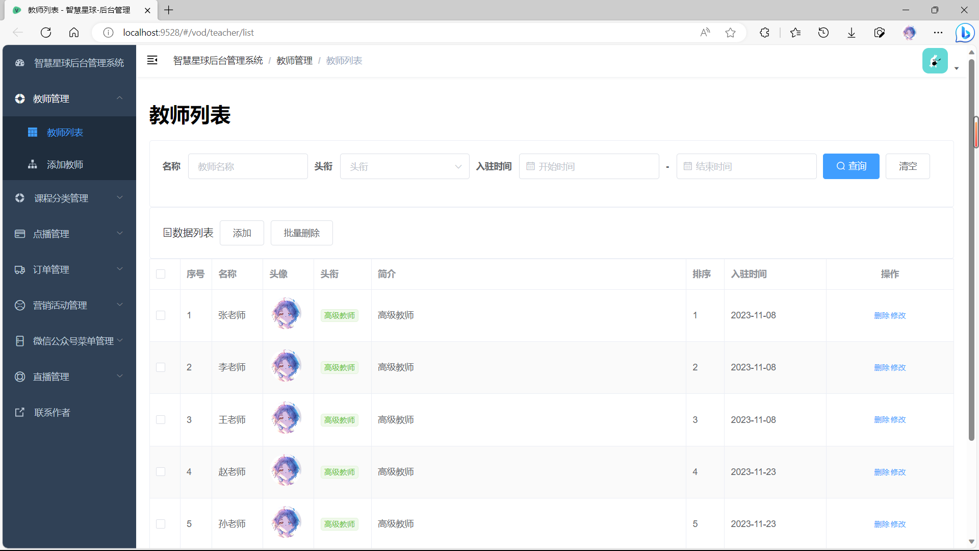 启动前端管理员界面