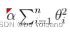 \alpha \sum_{i=1}^{n} \theta_{i}^{2}