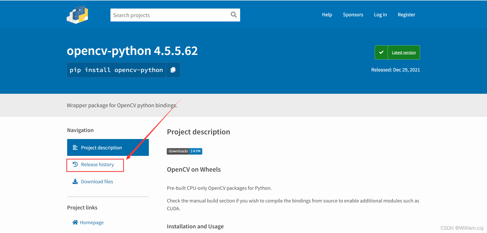 Windows——python版本的OpenCV的安装方法_windows opencv-python安装-CSDN博客