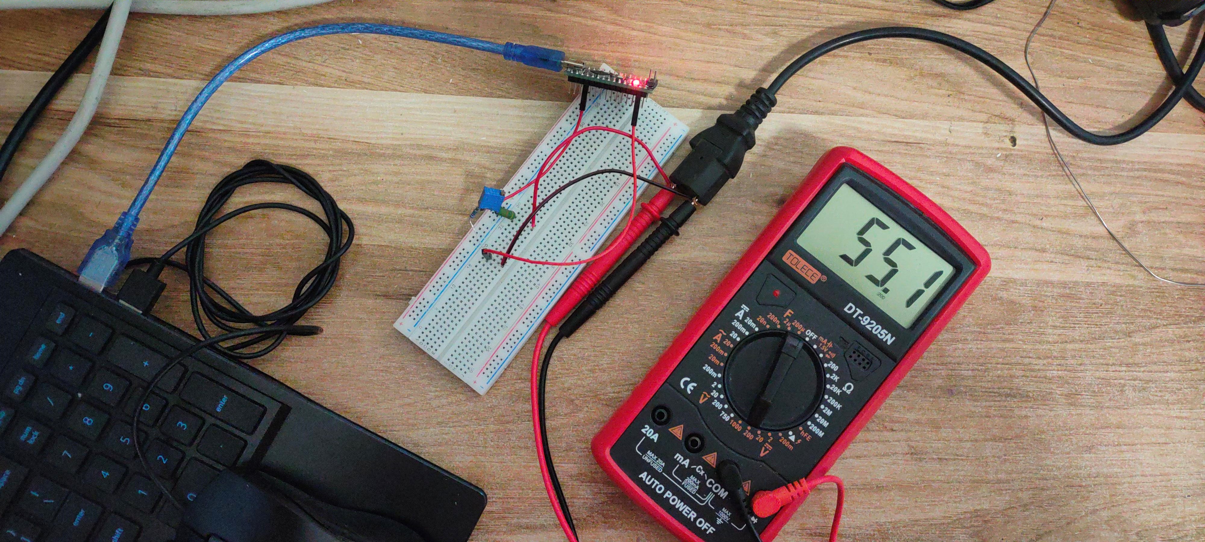 利用模拟输入测电压arduino测电压为例量程1kv左右