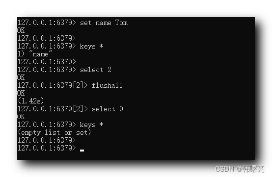 【Redis】Redis 常用数据类型操作 ② ( 数据库操作 | 切换数据库 | 查询当前数据库键个数 | 清空当前数据库 | 清空所有数据库 )