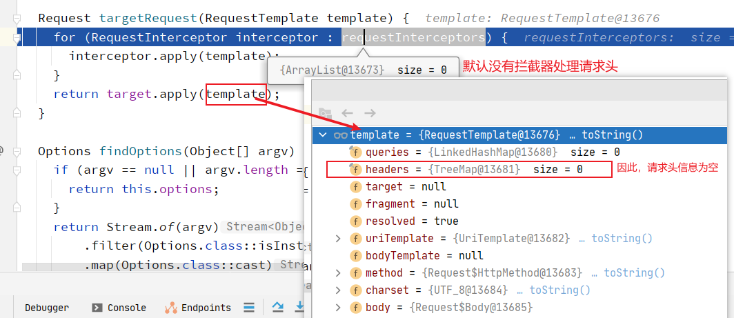 Feign处理拦截器的核心代码
