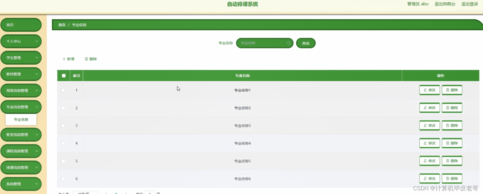 专业信息管理