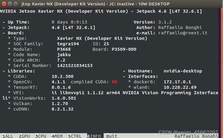 Jetpack4.6预安装环境
