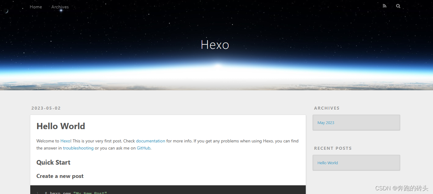 搭建一个Hexo博客并用vercel部署_vercel部署hexo-CSDN博客
