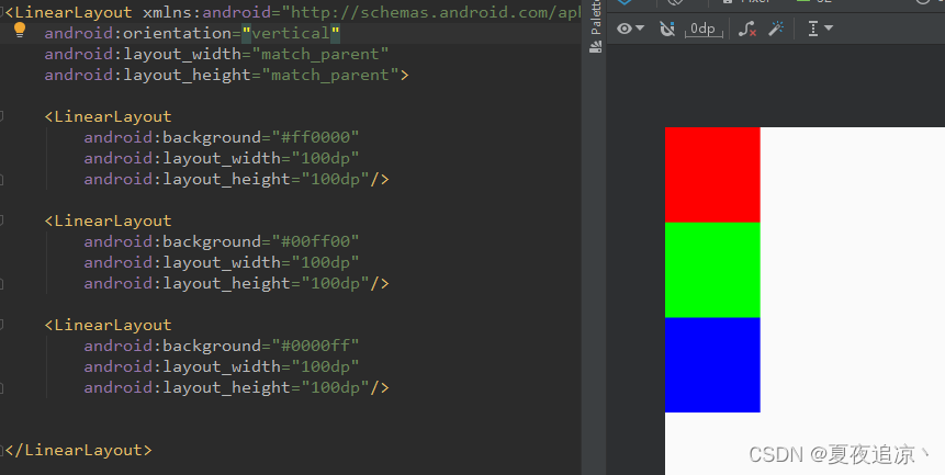 LinearLayout 线性布局_linearlayout布局怎么设置-CSDN博客