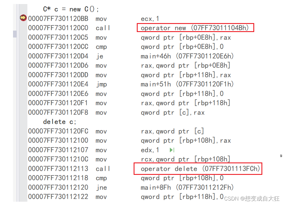 C/C++内存管理(malloc/calloc/realloc/free/new/delete/operator new/operator delete)