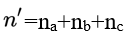 =na+nb+nc 。