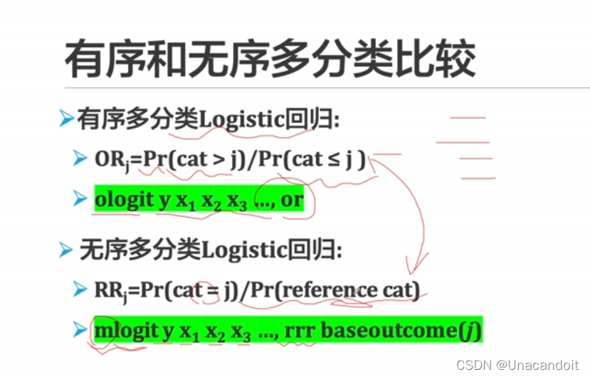 医咖会免费STATA教程学习笔记——无序多分类回归