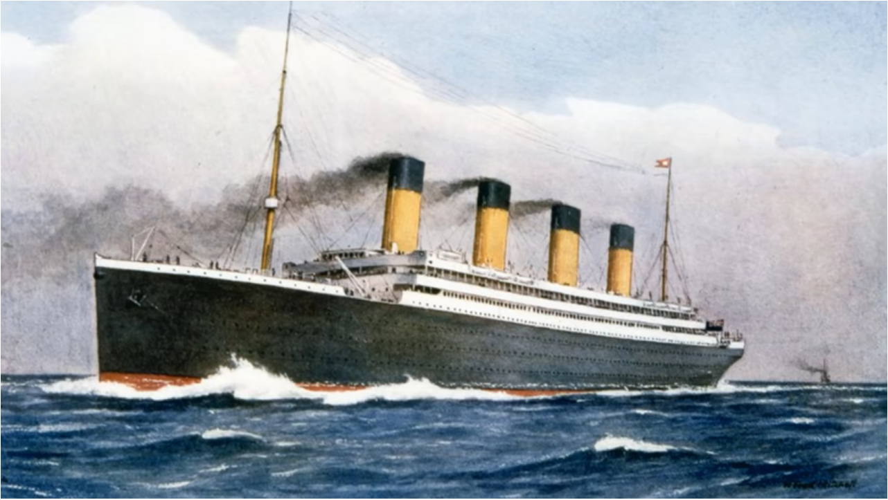 ▲ 图1.1.1 泰坦尼克号的沉没