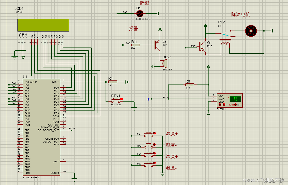 基于STM32单片机的大棚温度测控系统