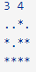 3 4..*.*.******