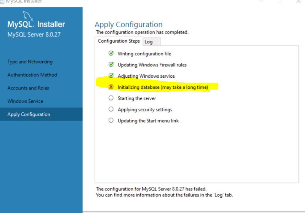 MySQL8.0安装出错：Initializing database_initializing database出现问题CSDN博客