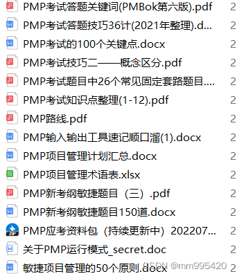 2023PMP学习提纲