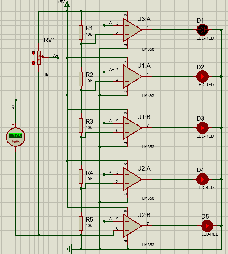 lm358制作简易电平灯