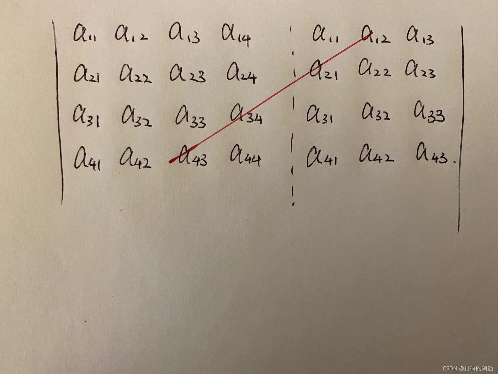 数学基础知识总结 —— 7. 行列式的基本知识_行列式第一列除了第一个其他都为0,划掉要保留符号吗-CSDN博客