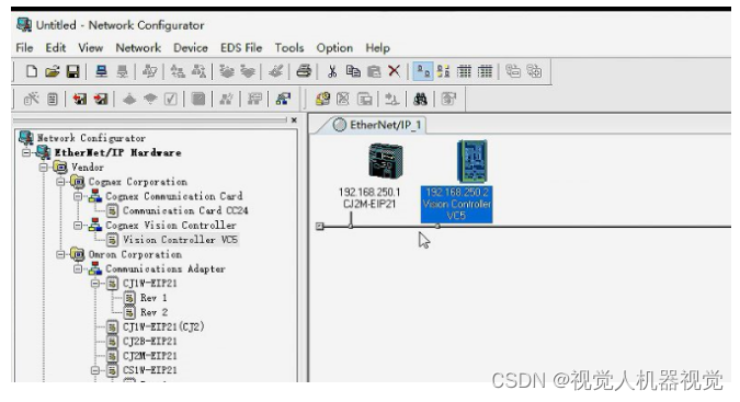 康耐视Designer-通过康耐视VC5与Omron PLC CJ2MEthernet IP通讯详细设置步骤