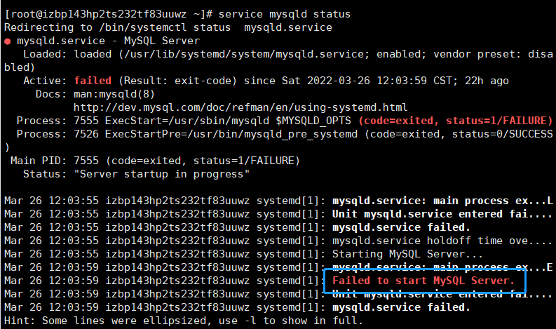 linux-mysql-failed-to-start-mysql-server-csdn