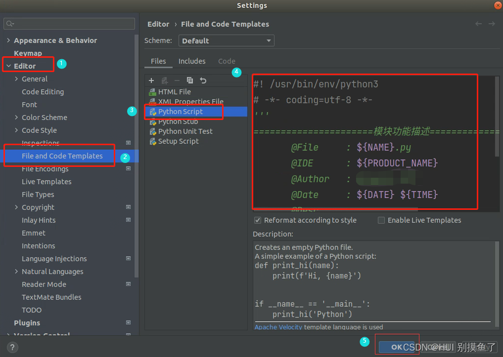 【PyCharm文件开头注释设置】_py文件开头的开发者附注-CSDN博客