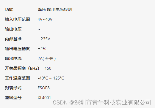 具有150KHz固定频率的PWM控制降压型稳压电路芯片D2504，可兼容型号XL4001