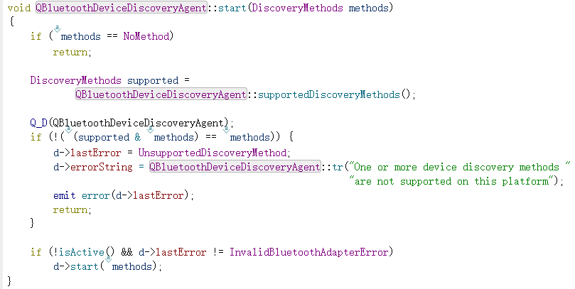 QT Bluetooth: Searching Bluetooth device ...