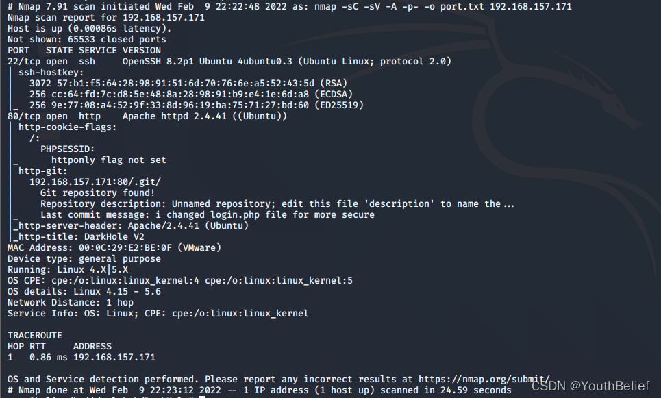 靶机练习 No.23 Vulnhub靶机DarkHole 2 .git信息泄露 .bash_history历史命令提权_黑洞2靶机-CSDN博客