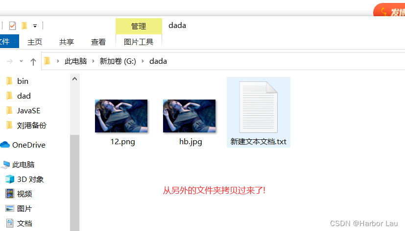 文件之间的拷贝(拷贝图片实例)java.io.FileNotFoundException: G:\dad (拒绝访问。)通过绝对路径获取各种文件名