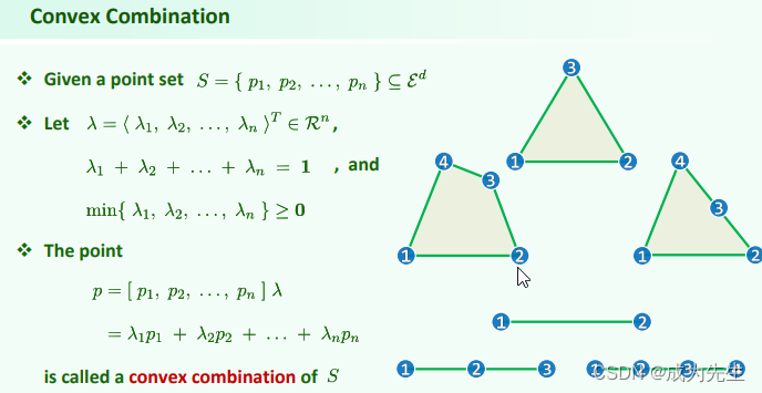 Covex combination和affine combination