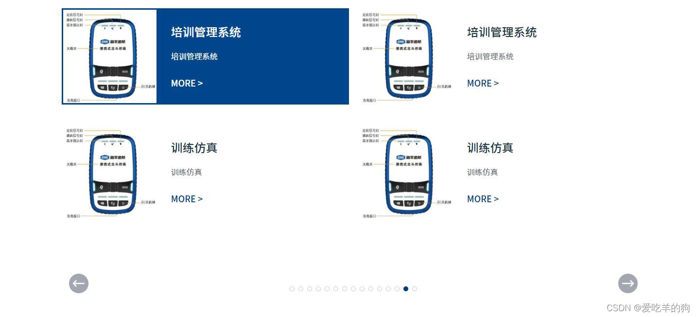 el-carousel一屏放多个盒子和修改图标