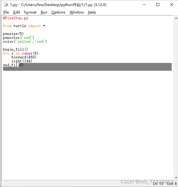 python——实例:绘制五角星图案_用python编写一个图形5-CSDN博客