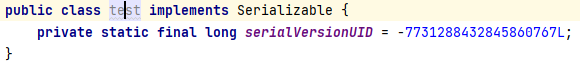 IntelliJ IDEA自动生成serialVersionUID