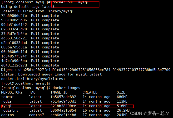 mysql镜像下载与查看