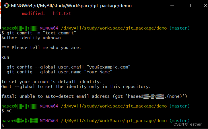 【github提交代码】入门学习-简易总结版（git使用commit命令后显示Author identity unknown+两种将代码提交到 ...