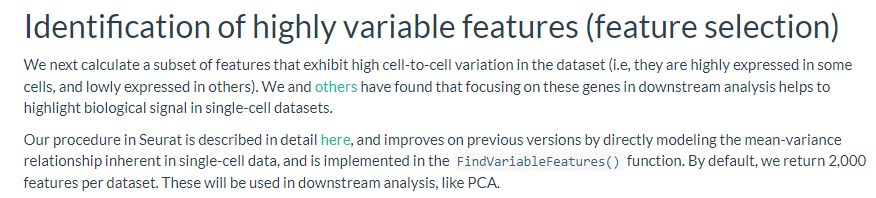 Seurat -- variable features select