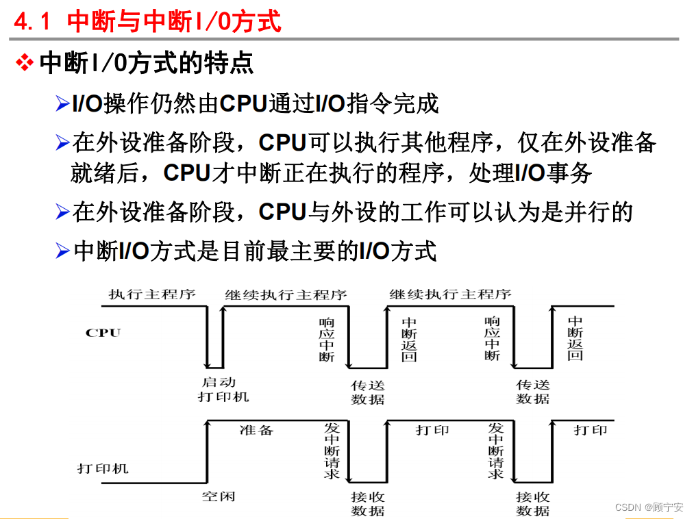 中断与中断I/O方式